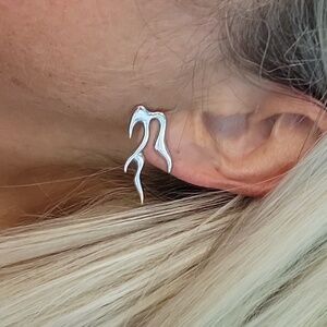 Flame Statement Stud Earrings, unisex